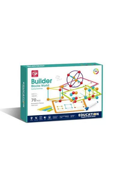 Bufnitel Set de constructie STEAM - Forme 3D (70 piese)