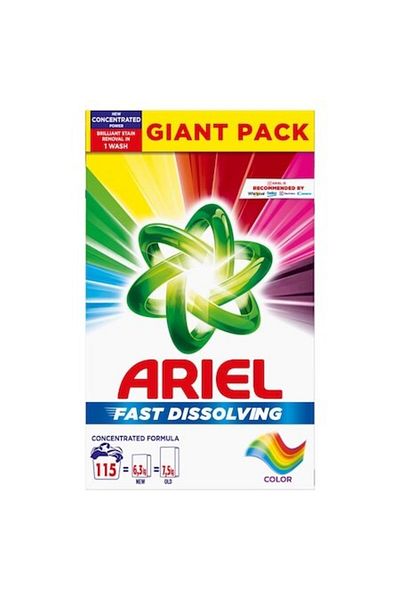 Ariel Detergent colorant pudră, 115 spălări, 6,325 kg