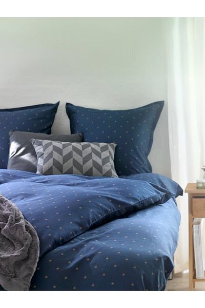 OEM Bed linen + satin sheet STELLA 200x220 blue