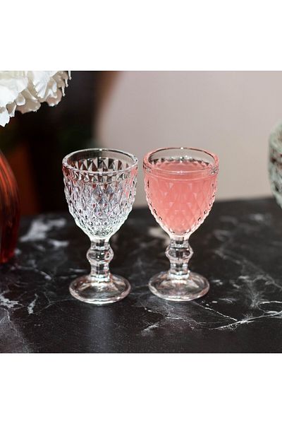 Dania Small juice glasses for occasions and welcome receptions, 12 pieces, made of clear glass
