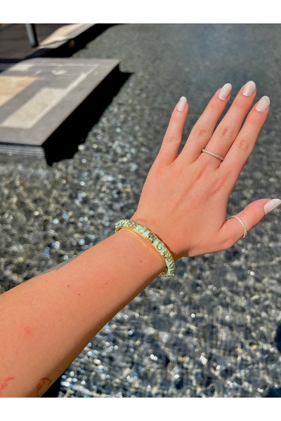 Kokoş İşler Mineli Bilezik