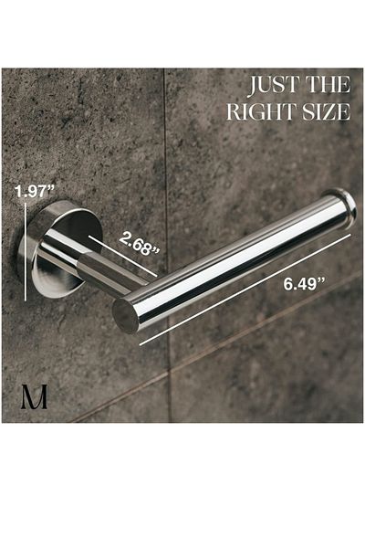 OEM Toilet paper holder, 16.5 x 6.8 x 5 cm, stainless steel, chrome