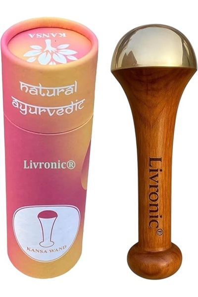 Livronic Kansa عصا تدليك الوجه والجسم والقدمين 4.5 سم