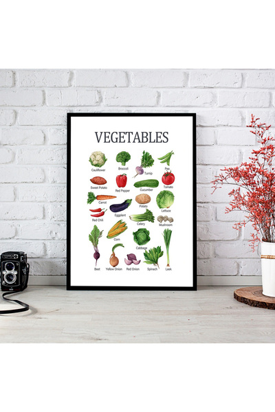 woodsia Tablou cu poster din lemn MDF cu aspect de cadru dintr-o bucată CRMD ...