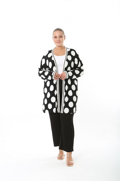 XL Modam Women's Lycra Viscose Patterned Large Size Cardigan