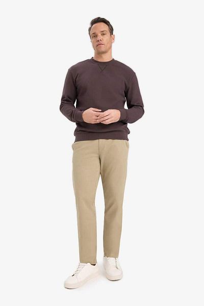 DeFacto New Season 100% Cotton Regular Fit Crew Neck Sweatshirt
