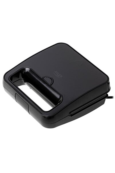 adler Aparat de făcut sandvișuri AD 3079, 1200 W, Plăci antiaderente, Design în formă de scoică (Negru)