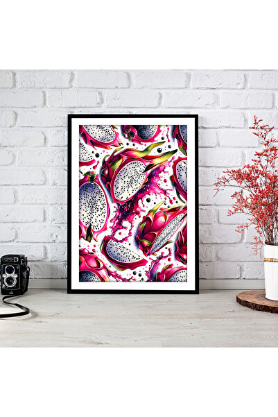 woodsia Tablou cu poster din lemn MDF cu aspect de cadru dintr-o bucată FRMD ...