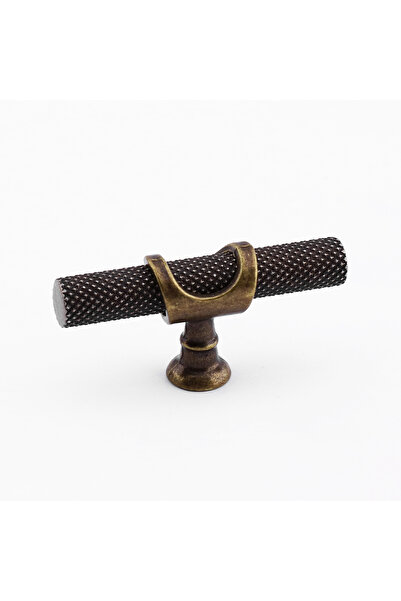 Badem10 Un singur șurub, zimțat, buton galben antic, mâner metalic, sertar, mobilier, dulap de bucătărie, dulap, mânere