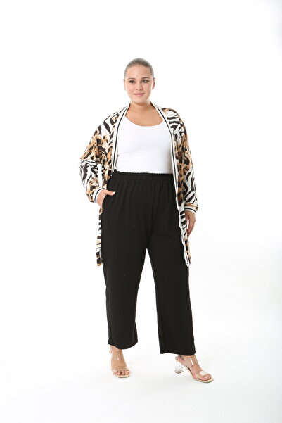 XL Modam Women's Lycra Viscose Patterned Large Size Cardigan