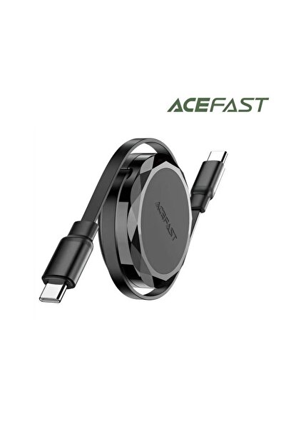 Acefast سلك تايب سي الى تايب سي مع منظم - اسود