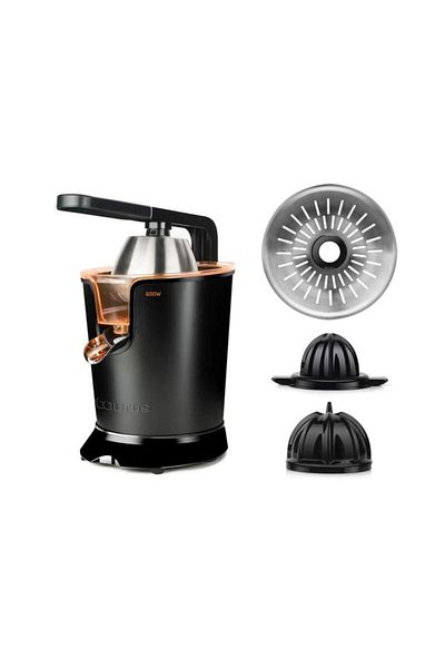 Taurus Citrus Juicer Easy Press 600, 600 W, 2 Cones, 2 Sieves (Black)