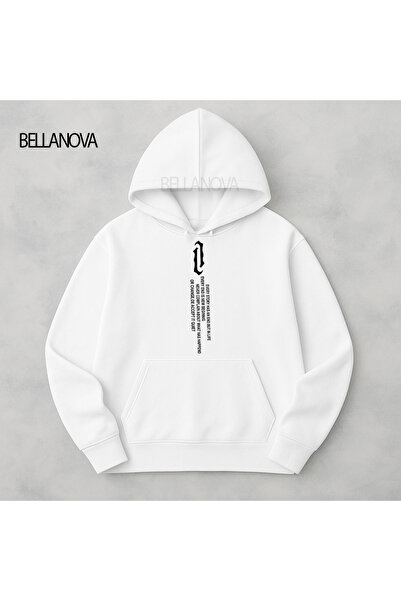 bellanova Κορυφαίας ποιότητας Unisex Φούτερ με κουκούλα και 3 κλωστές