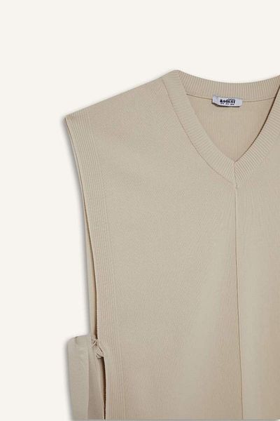 DeFacto New Season V-Neck Side Tie Knitwear Sweater