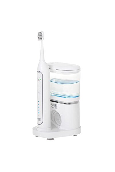 adler Electric Toothbrush AD 2180w 2in1, water cleaning, 1700 rpm, 0.5L water tank (White)