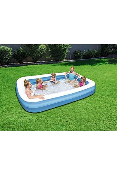 BESTWAY , Blue Rectangular Family Pool 305X183X46Cm -26-54150
