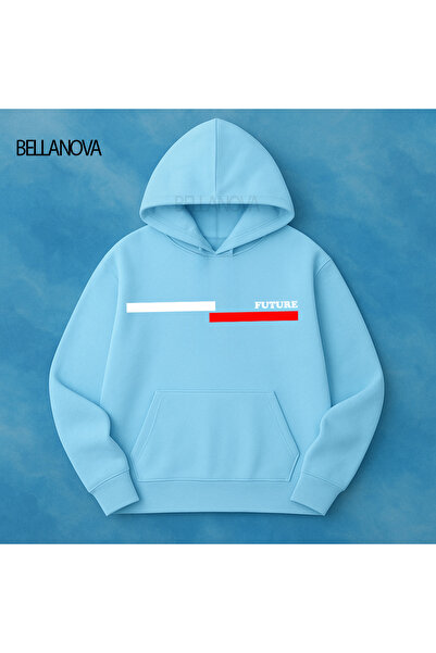 bellanova Κορυφαίας ποιότητας Unisex Φούτερ με κουκούλα και 3 κλωστές