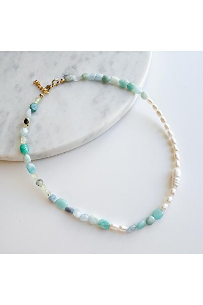 Venus Design Natural Stone Pearl Mix Necklace