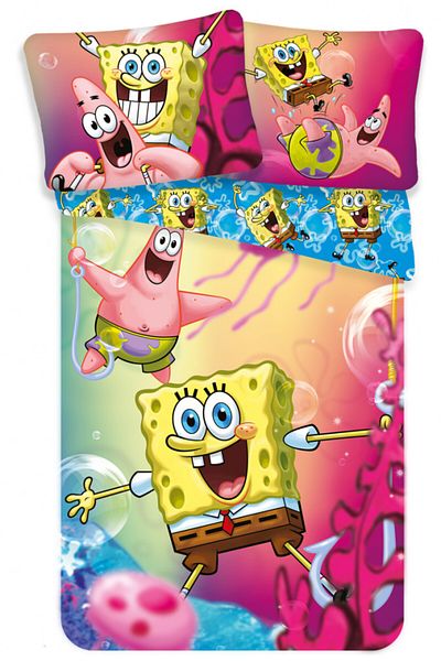 SPONGEBOB BikiniBottom bedding set 140×200cm, 70×90 cm