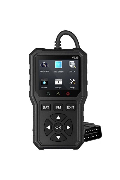 Foxsur Tester de diagnosticare auto V529 OBD2, testare baterie, căutare DTC, 10 limbi, coduri motor, O2