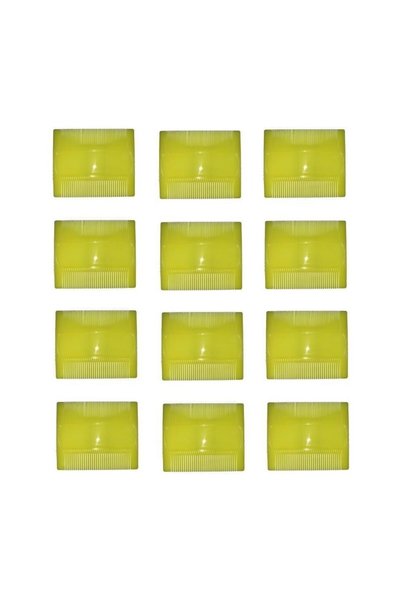 Yüsra Shop 12Pcs Lice Comb Special Threaded Plastic Fine Tooth Comb Yellow Comb Lice Comb Yellow Color Lice Comb