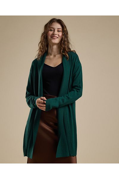 R&B Solid Shrug with Long Sleeves