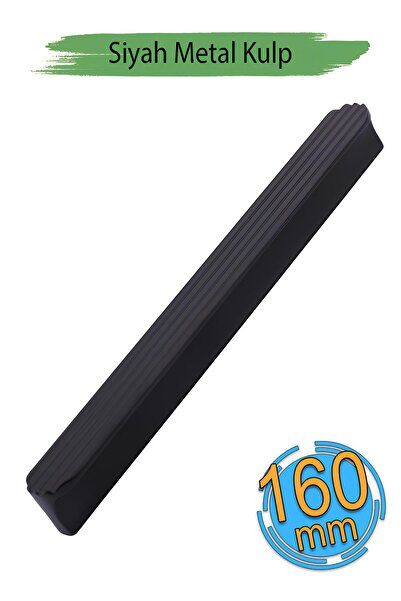 Badem10 Domba6 Mat Siyah Metal Kulp 160 mm 16 cm Mutfak Dolabı Kulbu Kulpu Mo...