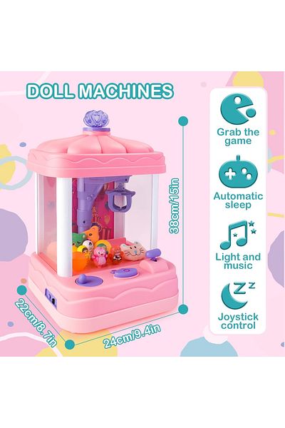 rexa deAO Clip Machine,Electric Claw Machine for Kids with 8 Dolls&5 Balls,Mini Claw Machine for Kids