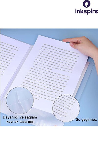 inkspire A4 Sunum Dosyası 20 Li 1 Adet İçi Hazır Poşetli Öğrenci ve Ofis Tipi Evrak Dosyası Tanıtım Kataloğu