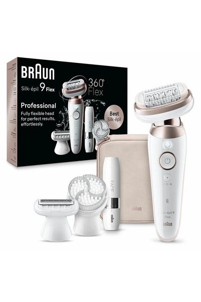 Braun Epilator Silk-epil 9 Flex 9-360, Wet & Dry, Smart Touch