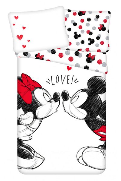 Mickey Mouse Disney Minnie and Mickey bedding set 140×200cm, 70×90 cm