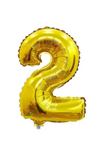 Generic Little Lolo Number 2 Foil Balloon – Large 40 Inch – Gold or Silver