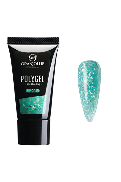 Intisimo Extensie de unghii Polygel, aspect sclipici, UV/LED, nuanța nr. G66,...