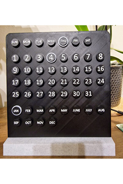 ECDESİNG Minimalist Masaüstü Takvim - Dekoratif ve Yeniden Kullanılabilir