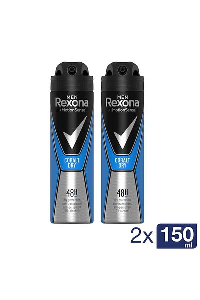 Rexona Pack x2 Cobalt antiperspirant deodorant spray for men, 150 ml