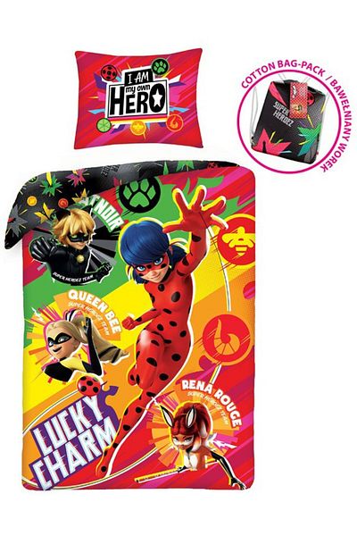 Miraculous Ladybug Hero bedding cover 140×200cm, 70×90 cm