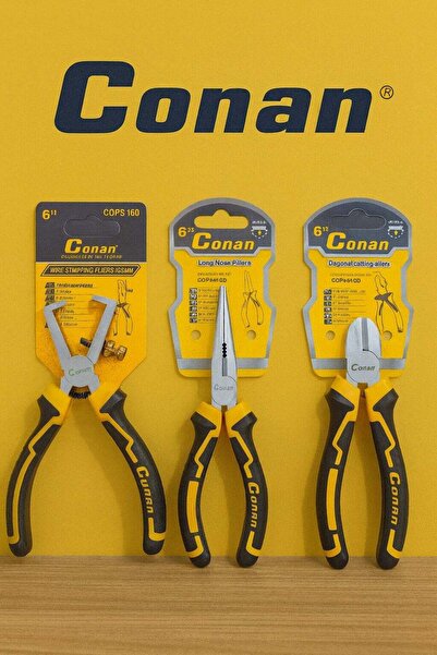 CONAN طقم كماشة كونان الاحترافية، 3 قطع، 6 بوصات (160 مم)