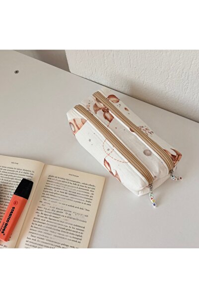 PİNKUE Suport pentru creion din material textil cu tematică spațială cu două ...