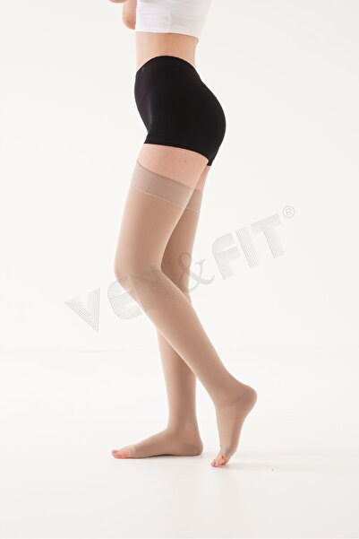 VENN&FİT Finest Comfort Diz Üstü Ccl2 Orta Basınçlı Çorabı Rahat Giyim (Açık ...