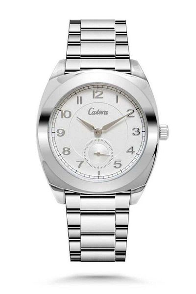 Luxure Catira Men's Steel Watch with Silver Numbers