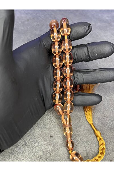 Mos Tespih Large Size High End Rope Tasseled Crimping Amber Prayer Beads