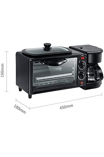 unbranded Electric Multi-Function Breakfast Maker, Coffee Maker, Small Fryer, Home Oven for Bread and Pizza