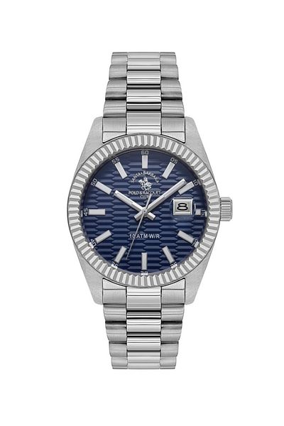 Santa Barbara Polo & Racquet Club Santa Barbara Polo Racquet Club Sb.1.10626-3 Steel Cord Steel Case 10 Atm Water Resistant Metallic R