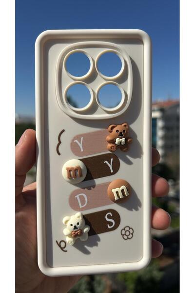 Hatreds Xiaomi Redmi Note 14 Pro 4G Kılıf Çıkartmalı Desenli Kamera Korumalı ...