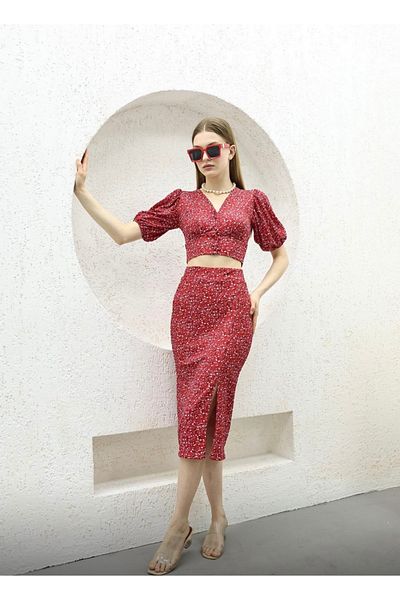 iyzi Summer Women's Bottom Top Skirt Set