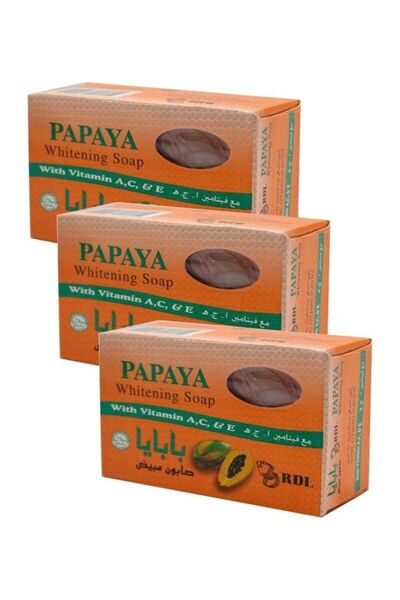 RDL 3-Piece Papaya Lightening Soap Orange 3 x 135g