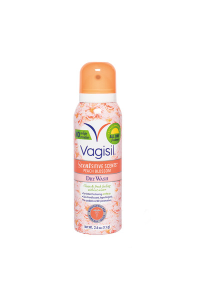 Vagisil فاجيسيل بخاخ معطر ومجفف المناطق الحساسة برائحة الخوخ | Peach Blossom ا73 غم