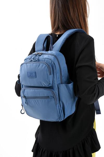 571 Collections Çanta Ultra Light Stylish and Waterproof Medium Size Backpack Blue Model: (571-13-9D)