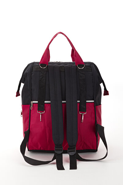 RUBBAG Mother Baby Care Backpack with Thermal Bottle Holder and Stroller Hanger