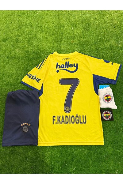 FAMİLYSTAN F.E.N.E.R.B.A.H.Ç.E 2026 YENİ SEZON DEPLASMAN SARI # FERDİ KADIOĞLU # ÇOCUK FORMASI 4LÜ SET